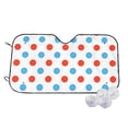 thumbnail image 1 of Goofa Red Blue Polka Dots Printed Car Windshield Sunshade,Foldable Reflective Sun Visor,UV Protection Heat Blocker Sunshade,Car Cooling Accessory-, 1 of 7