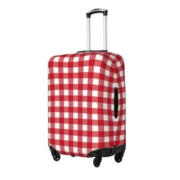 Goofa Red Checkboard Pattern Luggage Covers For Suitcase,Suitcase Cover Protector Fit 18-32 Inch Luggage-Large
