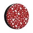 thumbnail image 1 of Goofa Red Christmas Cheer. Pattern Universal Tire Cover for Jeep, SUV, Truck, and Trailer – Waterproof, UV-Resistant,Easy to Install, Fits 14"-17" Tires-16 inch, 1 of 6