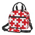 thumbnail image 1 of Goofa Red Cross 1 Pattern Lunch Bag ,Insulated Lunch Box, Small Leakproof Cooler Food Lunch Containers Reusable High Capacity Lunch Tote Bags, 1 of 8