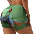 thumbnail image 1 of Goofa Red-Eyed Tree Frog-1 Printed Workout Shorts Women Seamless Scrunch Butt Lifting High Waisted Gym Booty Shorts Elastic Workout Shorts-X-Large, 1 of 8