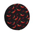 thumbnail image 1 of Goofa Red Hot Chili Pattern Universal Tire Cover for Jeep, SUV, Truck, and Trailer – Waterproof, UV-Resistant,Easy to Install, Fits 14"-17" Tires-14 inch, 1 of 6