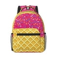 thumbnail image 1 of Goofa Red Ice Cream Pattern Comfortable Student Backpack - Ergonomic Design, Durable, Water-Resistant, Multi-Compartment,Travel, and Outdoor Activities, 1 of 5