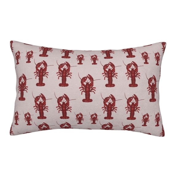 Goofa Red Lobster With Claws Pattern Pillow Case – Plush & Soft Cushion Cover, Hypoallergenic Throw Pillow Case for Comfortable Sleep with Envelope Closure-14"x20"