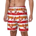 thumbnail image 1 of Goofa Red Lobster Printed Men's Swim Trunks Board Shorts Quick Dry Mens Swimming Trunks with Compression Liner,Breathable Fit Hawaii Beach Shorts-Medium, 1 of 9
