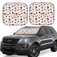 thumbnail image 1 of Goofa Red Mushroom Pattern 2 Piece Car Windshield Sun Shade Foldable | Front Windshield Shade for Sun, Heat and UV Rays | Sunshade for Car Front Window-Small, 1 of 7