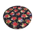thumbnail image 1 of Goofa Red Rose Flower Printed Stool Covers Round, Waterproof Round Bar Stool Covers Anti-Slip Round Bar Stool Seat Cover with Elastic Bands Durable -12 inch, 1 of 7