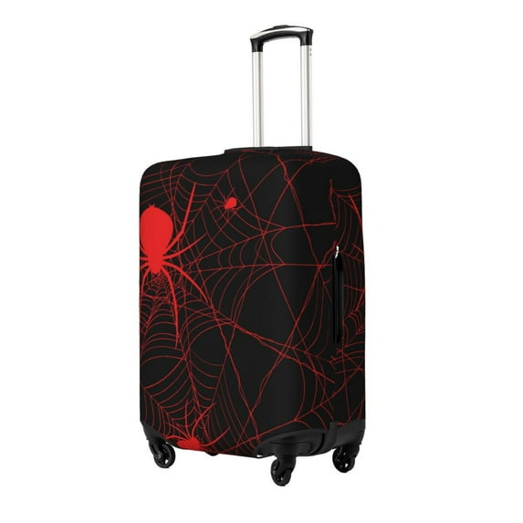 Goofa Red Spider On The Web Pattern Luggage Covers For Suitcase,Suitcase Cover Protector Fit 18-32 Inch Luggage-Medium