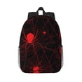 thumbnail image 1 of Goofa Red Spider On The Web Pattern Lightweight Student Backpack for School, Water-Resistant, Adjustable Straps, Fits 15" Laptop, Multiple Pockets for Books, Accessories, 1 of 6
