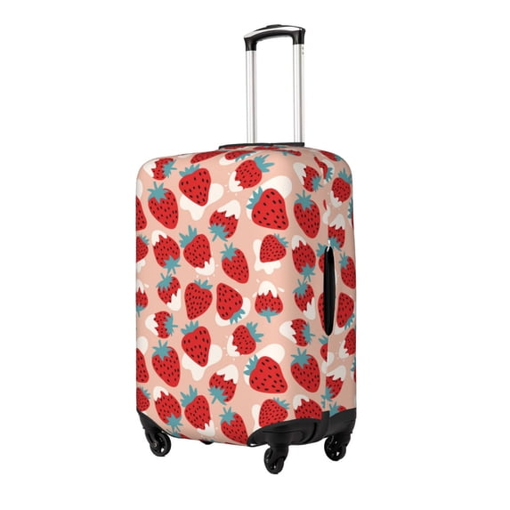 Goofa Red Strawberry Pattern Luggage Covers For Suitcase,Suitcase Cover Protector Fit 18-32 Inch Luggage-Large