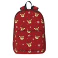 thumbnail image 1 of Goofa Reindeer Faces Festive Red Printed Backpack,Laptop Backpack,Durable Anti-Theft Travel Work Backpack,Water-resistant Backpack, 1 of 9