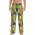 thumbnail image 1 of Goofa Retro Boho Elephants Pattern Printed Soft Pajama Pants for Men, Wide Leg Comfy Casual Lounge Yoga Pants-X-Large, 1 of 9