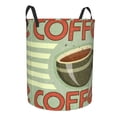 thumbnail image 1 of Goofa Retro Cover For Coffee Printed Circular Hamper,Laundry Basket with Handles,Storage Baskets Foldable,Large Capacity Laundry Hamper-Small, 1 of 8
