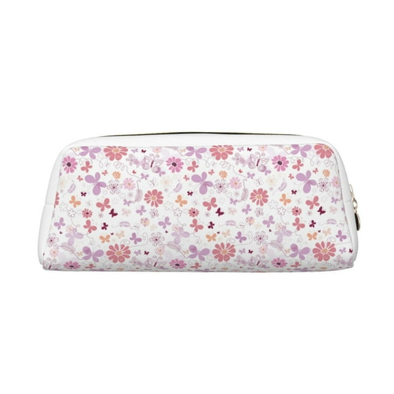 Goofa Retro Floral Pattern Leather Pencil Case, Pencil Pouch, Pencil Bag, Pen Case, Pen Pouch, Pen Bag, Pencil Pouches, Pencil Bags,College Pencil Case