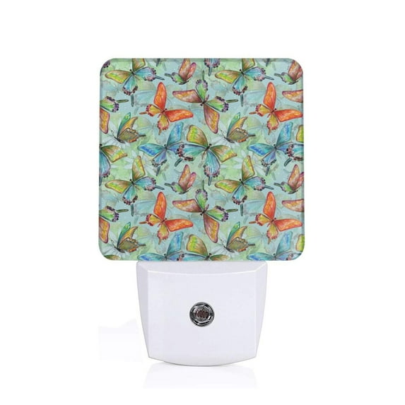 Goofa Retro Flying Butterflies Night Light, Plug-in, Dusk to Dawn Sensor, Warm White, Ambient Lighting, Ideal Kids Adults Nightlight-US