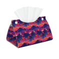 thumbnail image 1 of Goofa Retro Palms Pattern Triangle Square Tissue Box Cover, Modern PVC Leathe Facial Paper Holder,Decorative Holder/Organizer for Bathroom Vanity Countertop, 1 of 9