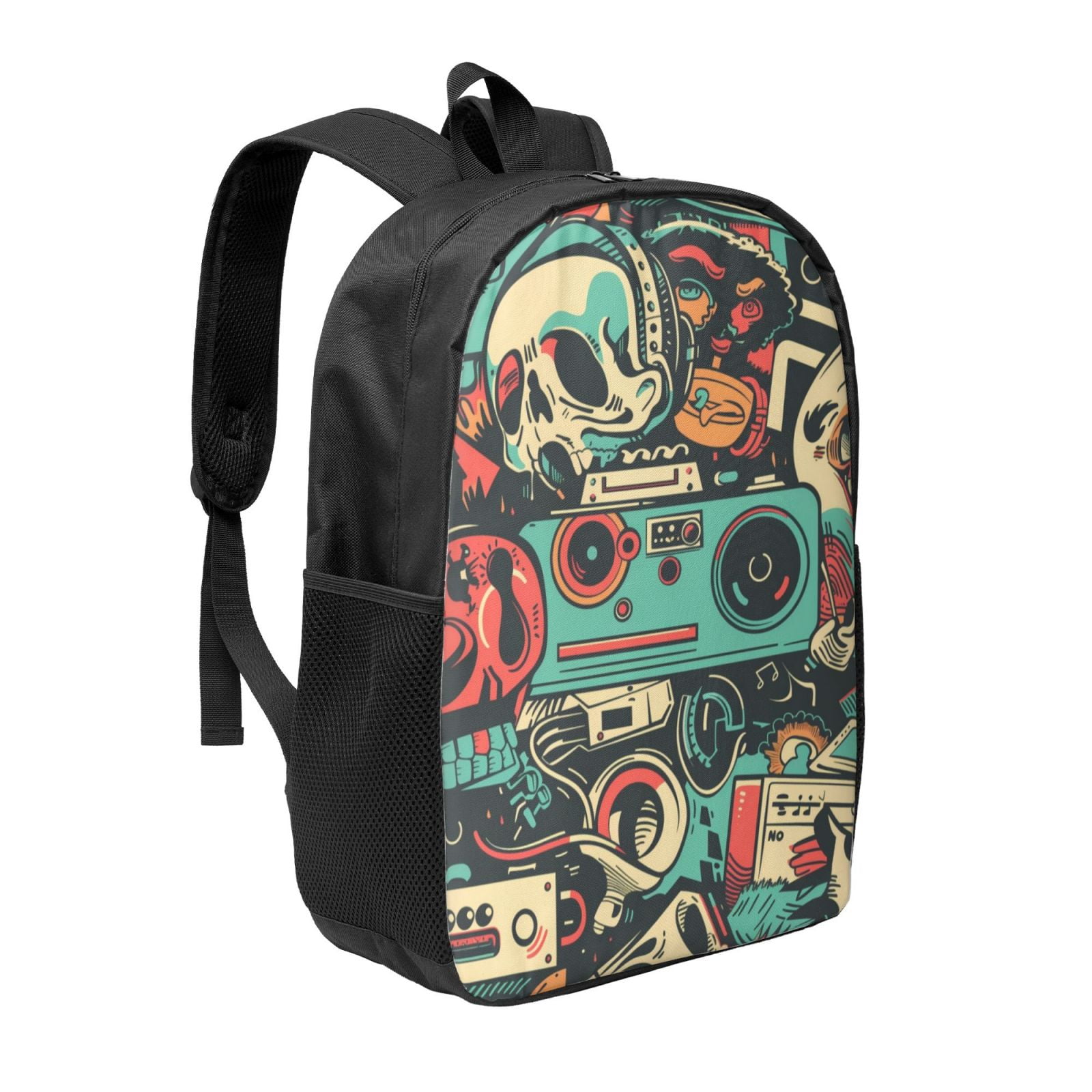 Goofa Retro Pop Art Collage Pattern 17in Student Backpack - School ...