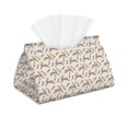 thumbnail image 1 of Goofa Retro Rabbit Pattern Triangle Square Tissue Box Cover, Modern PVC Leathe Facial Paper Holder,Decorative Holder/Organizer for Bathroom Vanity Countertop, 1 of 9