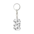 thumbnail image 1 of Goofa Retro Rooster Printed Rectangular Metal Keychain Bag Charm Floral Charm for Purse Keys Metal Keyring Gift for Women Accessories, 1 of 7