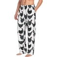thumbnail image 1 of Goofa Retro Rooster Printed Soft Pajama Pants for Men, Wide Leg Comfy Casual Lounge Yoga Pants-Small, 1 of 9