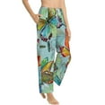 thumbnail image 1 of Goofa Retro Seamless Flying Butterflies Printed Soft Pajama Pants for Women, Wide Leg Comfy Casual Lounge Yoga Pants-X-Large, 1 of 9