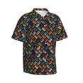 thumbnail image 1 of Goofa Retro Tape Hawaiian Shirt for Men, Unisex Summer Beach Casual Short Sleeve Button Down Shirts,Aloha Tropical Floral print shirt-3X-Large, 1 of 9