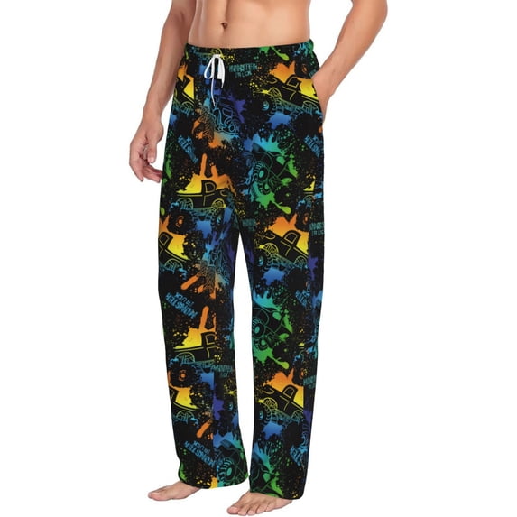 Goofa Retro Truck Printed Soft Pajama Pants for Men, Wide Leg Comfy Casual Lounge Yoga Pants-XX-Large