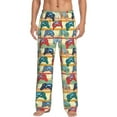 thumbnail image 1 of Goofa Retro With Joysticks Pattern Printed Soft Pajama Pants for Men, Wide Leg Comfy Casual Lounge Yoga Pants-Small, 1 of 9