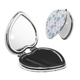 thumbnail image 1 of Goofa Retro ice blue snowflakes Pattern Pocket Mirror, Portable Makeup Mirror,Travel Makeup Mirror,Dual-Sided Compact Mirror,Gift Makeup Mirror-Heart Shape, 1 of 9
