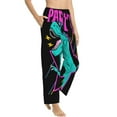 thumbnail image 1 of Goofa Rex Dinosaur With Sunglasses Printed Soft Pajama Pants for Women, Wide Leg Comfy Casual Lounge Yoga Pants-Medium, 1 of 9