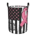 thumbnail image 1 of Goofa Ribbon Breast Cancer Awareness Printed Circular Hamper,Laundry Basket with Handles,Storage Baskets Foldable,Large Capacity Laundry Hamper-Small, 1 of 6