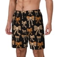 thumbnail image 1 of Goofa Ribbon bows with leopard Print Men's Swim Trunks Board Shorts Quick Dry Mens Swimming Trunks with Compression Liner,Breathable Fit Hawaii Beach Shorts-3X-Large, 1 of 6