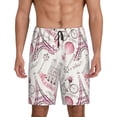 thumbnail image 1 of Goofa Romantic Travel In Paris Pattern Men's Pajama Short Sleep Shorts Soft Comfortable Breathable Pajamas Shorts with Pockets-3X-Large, 1 of 6