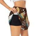 thumbnail image 1 of Goofa Rooster And Chicken Printed Women 2 in 1 Running Shorts,Quick Dry Athletic Workout Shorts,High Waisted Athletic Shorts with Liner Pockets-Medium, 1 of 9