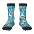 thumbnail image 1 of Goofa Rooster And Chickens Pattern Children's Crew Socks, Kids' Daily Wear and Sports Socks, Breathable Socks, Sports Socks, Moisture-Wicking Socks for Children, 1 of 6