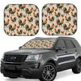 thumbnail image 1 of Goofa Rooster Pattern 2 Piece Car Windshield Sun Shade Foldable | Front Windshield Shade for Sun, Heat and UV Rays | Sunshade for Car Front Window-, 1 of 7