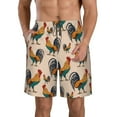 thumbnail image 1 of Goofa Rooster Printed Mens Swim Trunks Summer Quick Dry Short Beach Swimwear Bathing Suits-Small, 1 of 9