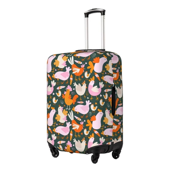 Goofa Roosters and Chicks Pattern Luggage Covers For Suitcase,Suitcase Cover Protector Fit 18-32 Inch Luggage-Medium