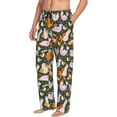 thumbnail image 1 of Goofa Roosters and Chicks Printed Soft Pajama Pants for Men, Wide Leg Comfy Casual Lounge Yoga Pants-Medium, 1 of 9