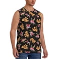 thumbnail image 1 of Goofa Rose Flower Bear Printed Men's Sleeveless T-Shirt - Athletic Gym Workout Tank Top for Men - Moisture-Wicking, UPF 30+ Quick-Dry Muscle Tee-X-Large, 1 of 8
