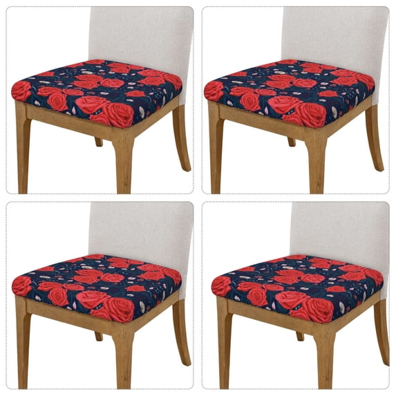 Goofa Rose Flower Printed Couch Cushion Covers,Soft and Durable Throw Pillow Case , Floral Sofa Magic Sofa Stretch Cushion Couch Covers Washable
