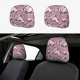 thumbnail image 1 of Goofa Rose Flowers Pattern 2 PCS Car Headrest Cover, Headrest Protector,Universal Interior Car Accessories, 1 of 6