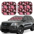 thumbnail image 1 of Goofa Rose Flowers Pattern 2 Piece Car Windshield Sun Shade Foldable | Front Windshield Shade for Sun, Heat and UV Rays | Sunshade for Car Front Window-Large, 1 of 7