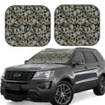 thumbnail image 1 of Goofa Rose Flowers Pattern 2 Piece Car Windshield Sun Shade Foldable | Front Windshield Shade for Sun, Heat and UV Rays | Sunshade for Car Front Window-Small, 1 of 7