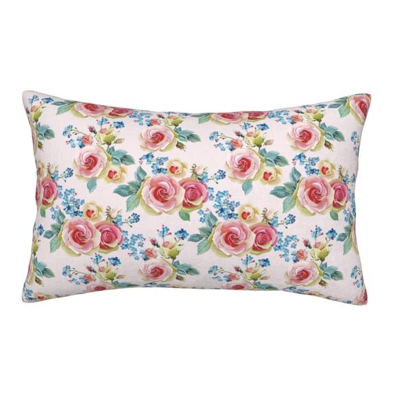 Goofa Rose Flowers Pattern Pillow Case – Plush & Soft Cushion Cover, Hypoallergenic Throw Pillow Case for Comfortable Sleep with Envelope Closure-14"x20"