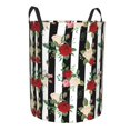 thumbnail image 1 of Goofa Rose Flowers Printed Circular Hamper,Laundry Basket with Handles,Storage Baskets Foldable,Large Capacity Laundry Hamper-, 1 of 8