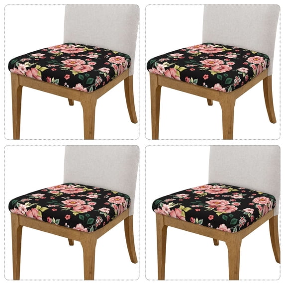Goofa Rose Flowers Printed Couch Cushion Covers,Soft and Durable Throw Pillow Case , Floral Sofa Magic Sofa Stretch Cushion Couch Covers Washable