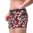 thumbnail image 1 of Goofa Rose Flowers Printed Men's Boxer Briefs Underwear, Moisture-Wicking Underwear, Trunk,Soft and Breathable Cotton Underwear-Medium, 1 of 9