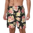 thumbnail image 1 of Goofa Rose Flowers Printed Men's Swim Trunks Board Shorts Quick Dry Mens Swimming Trunks with Compression Liner,Breathable Fit Hawaii Beach Shorts-3X-Large, 1 of 9