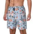 thumbnail image 1 of Goofa Rose Flowers Printed Men's Swim Trunks Board Shorts Quick Dry Mens Swimming Trunks with Compression Liner,Breathable Fit Hawaii Beach Shorts-XX-Large, 1 of 9